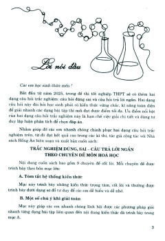 TRẮC NGHIỆM ĐÚNG SAI - CÂU TRẢ LỜI NGẮN THEO CHUYÊN ĐỀ MÔN HÓA HỌC - LUYỆN THI THPT QUỐC GIA THEO CẤU TRÚC ĐỀ THI NĂM 2025 (Dùng chung cho các bộ SGK hiện hành)